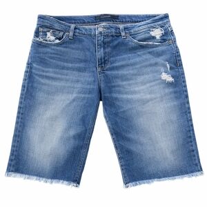 Joe’s Jeans Bermuda Shorts Women’s Size 31 Distressed Raw Hem Medium Wash Preppy